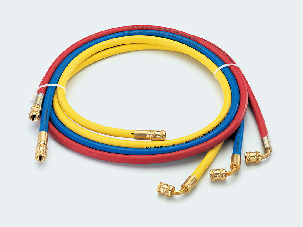 イチネンTASCO TA137HB チャージホースセット R134a 150cm片側60°
