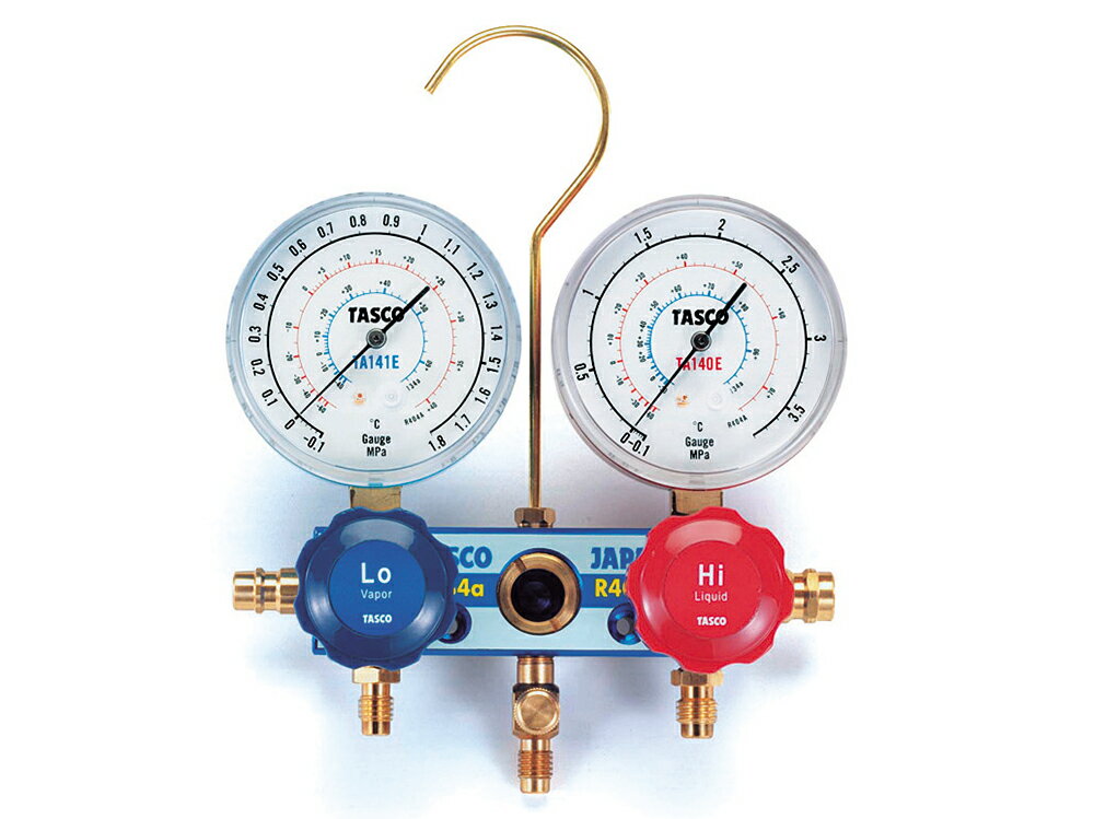 イチネンTASCO TA126-1 ゲージマニホールド R134a用