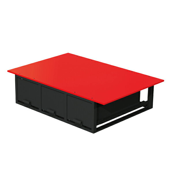 (大型・法人限定)ジェフコム SCT-F08 バンキャビネット 3列引き出し デンサン DENSAN