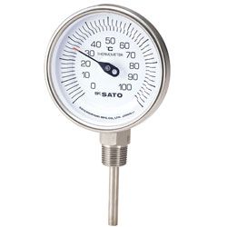 佐藤計量器 2030-66 バイメタル温度計 BM-S-90S 0〜150℃ L= 200mm RPT1/2 SATO