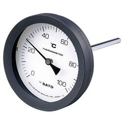 佐藤計量器 2080-02 バイメタル温度計 BM-T-100P 0〜50℃ L=50mm RPT 1/2 SATO