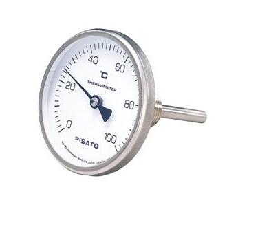 佐藤計量器 2110-20 バイメタル温度計 BM-T-75S 0〜100℃ L=50mm RPT1/2 SATO
