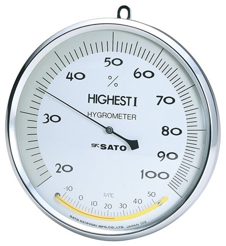 Thermometers - 佐藤計量器 7540-00 ハイエスト I 型湿度計温度計付 SATO