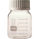 柴田科学 017250-4500A ネジ口瓶広口セーフティコート 白キャップ付500mL