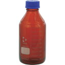 柴田科学 017290-1000A ネジ口瓶 セーフティコート 茶褐色 青キャップ付 1L