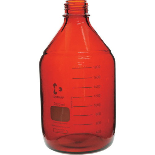 柴田科学 017290-20005 ネジ口瓶 セーフティコート 茶褐色 瓶のみ 2L