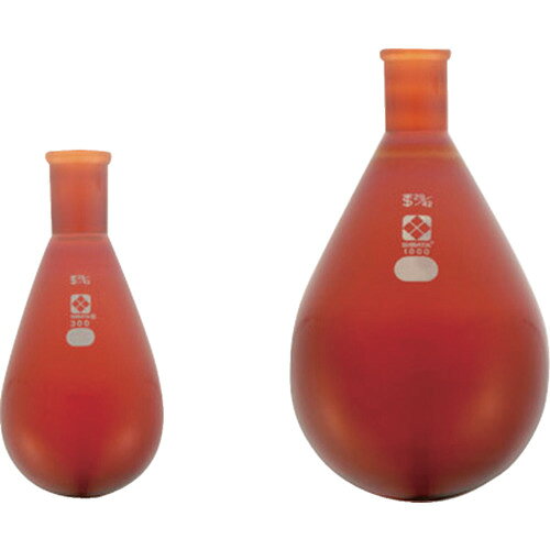 柴田科学 005270-1525 共通摺合 なす形フラスコ 茶褐色 15/25 25mL