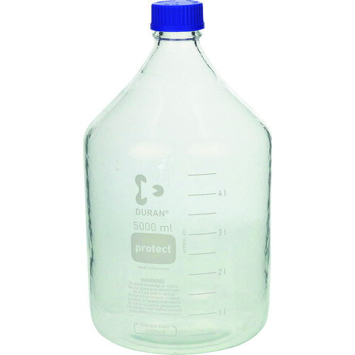 柴田科学 017280-5000 セーフティコートネジ口瓶 5L GL45 青キャップ付