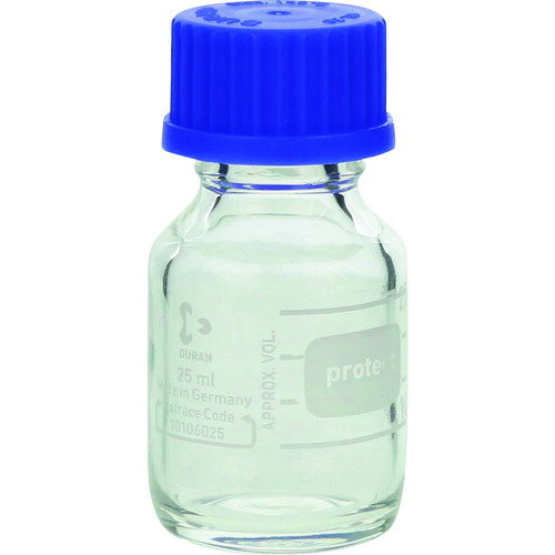 柴田科学 017280-25A ネジ口瓶 セーフティコート 青キャップ付 25mL