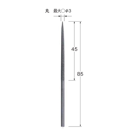 【画像はイメージです】発送日が表示納期を超える場合は、別途ご相談いたします。★数量・大口割引も受付中！お問い合わせください。TEL：045-243-0716 ■レシプロ/ファイルユニット用ヤスリ P3301 P3301の特長 ●一般ヤスリ、鉄系研削用 ●部品の面取り、バリ取りなど ●形状：丸 ●全長(mm)：85 ●柄部φ(mm)：3 ●粒度：荒目 ●レシプロ/ファイルユニット用のヤスリです ●目立てヤスリで荒目・中目・細目が選択可能 メーカー名：日本精密機械工作(リューター)【画像はイメージです】発送日が表示納期を超える場合は、別途ご相談いたします。★数量・大口割引も受付中！お問い合わせください。TEL：045-243-0716 ■レシプロ/ファイルユニット用ヤスリ P3301 P3301の特長 ●一般ヤスリ、鉄系研削用 ●部品の面取り、バリ取りなど ●形状：丸 ●全長(mm)：85 ●柄部φ(mm)：3 ●粒度：荒目 ●レシプロ/ファイルユニット用のヤスリです ●目立てヤスリで荒目・中目・細目が選択可能 メーカー名：日本精密機械工作(リューター)