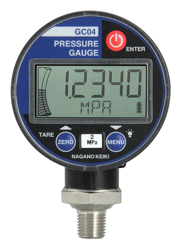 長野計器 GC04-174-G4BXX3XXXXX0 高精度デジタル圧力計 正圧 0〜1MPa 禁油禁水