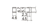 白光 T12-1001 コテ先 トンネル 5.1mm×4.6mm HAKKO ハッコー