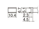 白光 T12-1002 コテ先 トンネル 5.1mm×10.4mm HAKKO ハッコー