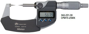 ミツトヨ CPM15-25MX 342-251-30 ポイントデジマチックマイクロメーター 超硬合金チップ付 デジタル IP65 防水