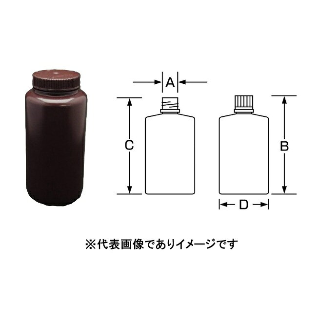 PEサンプル瓶 褐色 広口 250ml バルク 250入