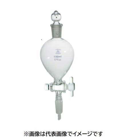 三商 共通分液ロート球形上24下24 PTFEコック付 500mL