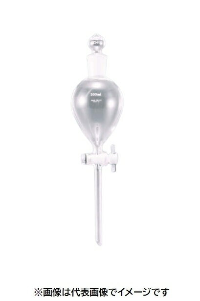 IWAKI 分液ロート 丸形、PTFEコック、共通摺合せ栓 6341FS500