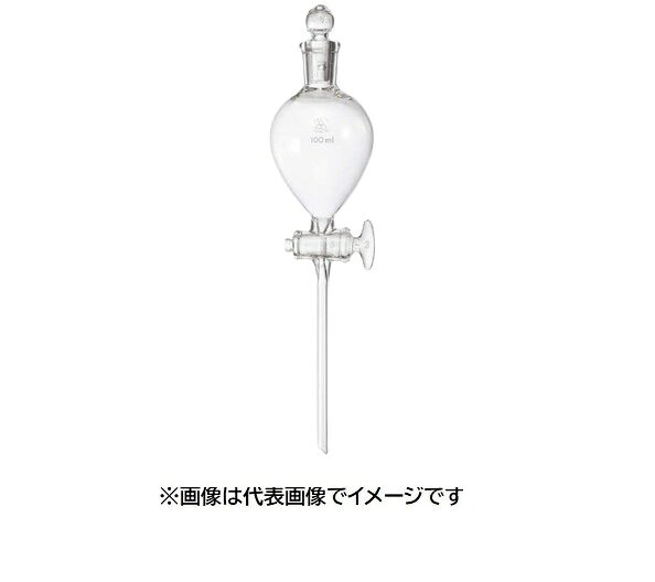 三商 透明摺合せ分液ロート 球型ガラスコック300mL