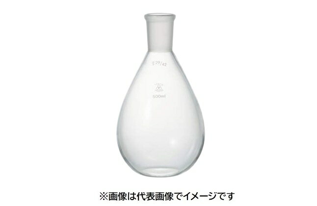 三商 共通摺合せ平底ナス型フラスコ 100mL 栓19/38