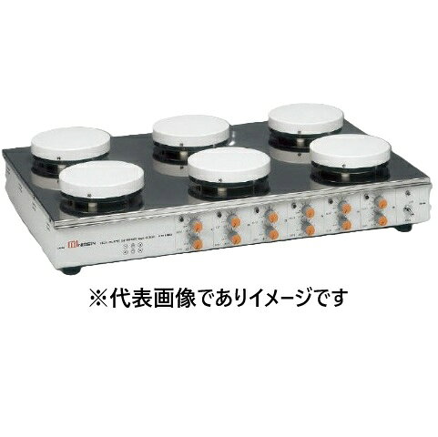 【画像はイメージです】発送日が表示納期を超える場合は、別途ご相談いたします。 ★数量・大口割引も受付中！お問い合わせください。 TEL：045-243-0716 ☆注意喚起：弊社ハカルドットコム楽天市場店のデーターを無断転用した悪質なサイトを発見致しました。 楽天市場以外に掲載されておりましたら無断転用サイトの可能性がありますのでご注意ください ■日伸理化 SW-600H ホットプレートスターラー 6連式の特長 ●同時に6点の試料の加熱撹拌ができます ●各々単独で回転調節と温度調節が行なえます ●プレートは耐薬品に優れたセラミックコーティング仕上げ ●高温での撹拌により試料の溶解度を高めます ●強力なフェライト磁石を使用しています ●撹拌容量： (50ml〜2L)×6 ●回転数： 約300〜1500rpm ●モータ： くま取りモータ×6個 ●最高温度： 250℃ ●ヒータ： マイカヒータ 230W×6 ●トッププレート： φ130mm アルミ製・セラミック加工 ●外寸法・重量： W606×D428×H122mm・14kg ●電源： AC100V 50/60Hz 15A ●付属品： 30mm撹拌子×6個【画像はイメージです】発送日が表示納期を超える場合は、別途ご相談いたします。 ★数量・大口割引も受付中！お問い合わせください。 TEL：045-243-0716 ☆注意喚起：弊社ハカルドットコム楽天市場店のデーターを無断転用した悪質なサイトを発見致しました。 楽天市場以外に掲載されておりましたら無断転用サイトの可能性がありますのでご注意ください ■日伸理化 SW-600H ホットプレートスターラー 6連式の特長 ●同時に6点の試料の加熱撹拌ができます ●各々単独で回転調節と温度調節が行なえます ●プレートは耐薬品に優れたセラミックコーティング仕上げ ●高温での撹拌により試料の溶解度を高めます ●強力なフェライト磁石を使用しています ●撹拌容量： (50ml〜2L)×6 ●回転数： 約300〜1500rpm ●モータ： くま取りモータ×6個 ●最高温度： 250℃ ●ヒータ： マイカヒータ 230W×6 ●トッププレート： φ130mm アルミ製・セラミック加工 ●外寸法・重量： W606×D428×H122mm・14kg ●電源： AC100V 50/60Hz 15A ●付属品： 30mm撹拌子×6個