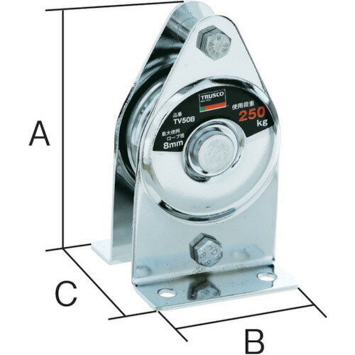 TRUSCO 194-8943 TV50B 固定滑車タテ型一車 ベアリング入リ 1948943