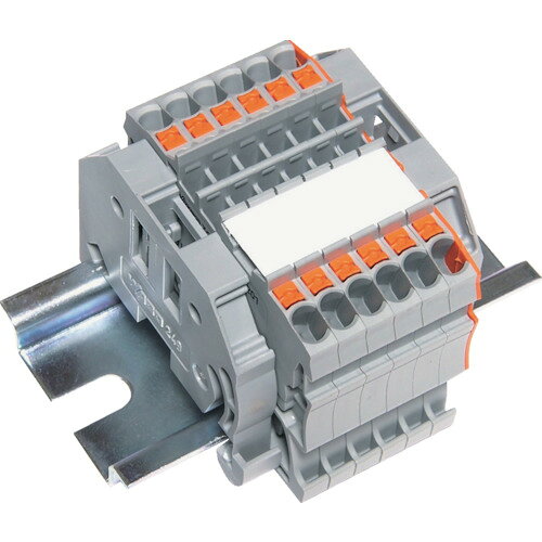 TRUSCO 257-3031 SPTB18A-2-6P スプリング式端子台2線式 6極 電線サイズ0.25~1.5 2573031