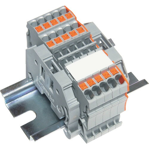 TRUSCO 257-3033 SPTB18A-3-5P スプリング式端子台3線式 5極 電線サイズ0.25~1.5 2573033