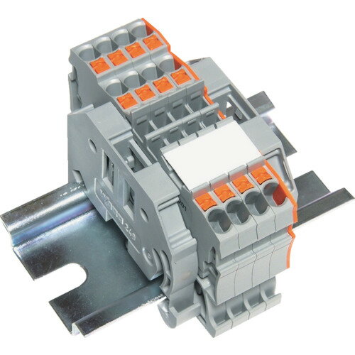 TRUSCO 257-3034 SPTB18A-3-4P スプリング式端子台3線式 4極 電線サイズ0.25~1.5 2573034