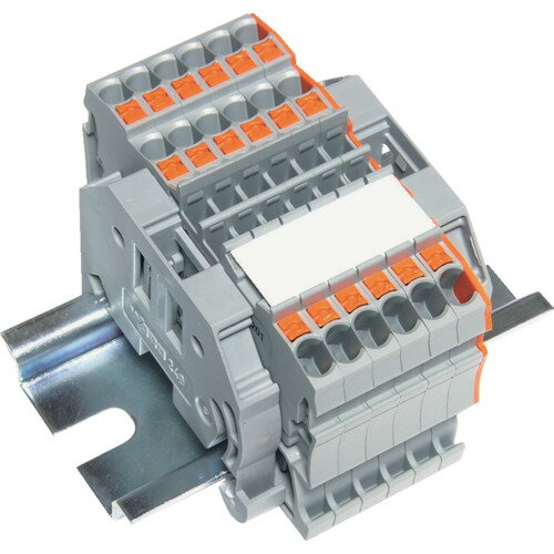 TRUSCO 257-3036 SPTB18A-3-6P スプリング式端子台3線式 6極 電線サイズ0.25~1.5 2573036