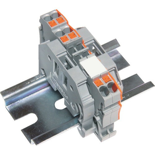 TRUSCO 257-3037 SPTB18A-3-2P スプリング式端子台3線式 2極 電線サイズ0.25~1.5 2573037