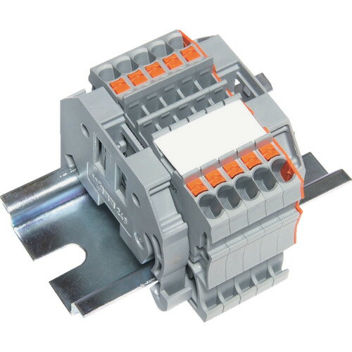 TRUSCO 257-3040 SPTB18A-2-5P スプリング式端子台2線式 5極 電線サイズ0.25~1.5 2573040