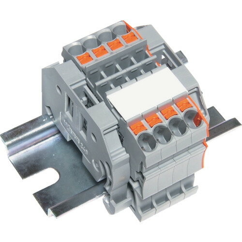 TRUSCO 257-3041 SPTB24A-2-4P スプリング式端子台2線式 4極 電線サイズ0.25~2.5 2573041