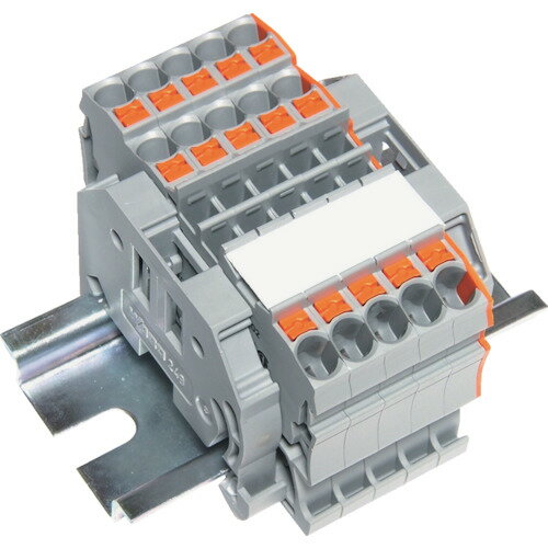 TRUSCO 257-3043 SPTB24A-3-5P スプリング式端子台3線式 5極 電線サイズ0.25~2.5 2573043