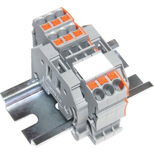 TRUSCO 257-3045 SPTB24A-3-3P スプリング式端子台3線式 3極 電線サイズ0.25~2.5 2573045