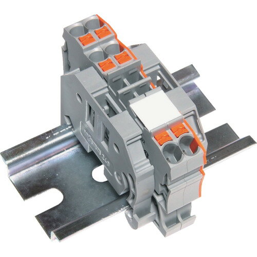 TRUSCO 257-3050 SPTB24A-3-2P スプリング式端子台3線式 2極 電線サイズ0.25~2.5 2573050