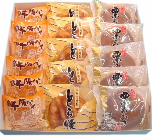 幸成堂の和菓子詰め合わせとら焼き5個栗みかさ5個新大阪パイ6