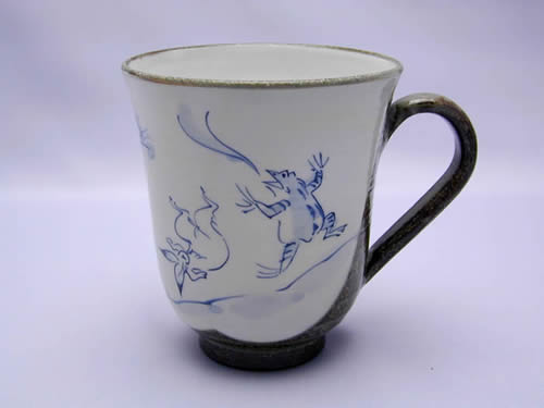 嘉峰陶苑　伊藤嘉峰高山寺マグカップ青