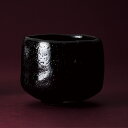 楽入窯 2025年新春作品 萬福堂楽入作黒楽茶碗 倣「亀毛」