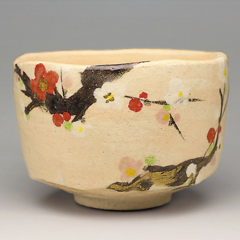 吉村楽入　2023年初春作品　梅が枝　茶碗