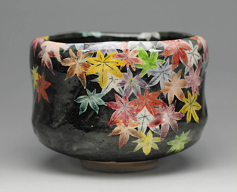 Rakuten - 吉村楽入　2017年初春作品　「彩紅葉」茶碗