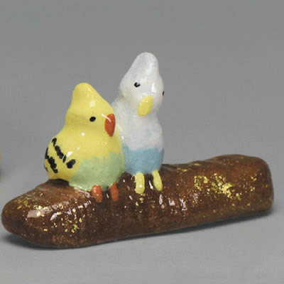 Bird - 吉村楽入　2017年初春作品　インコ　箸置