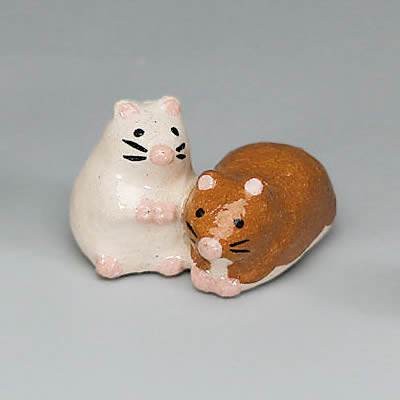 吉村楽入　2018年初春作品　ハムスター　箸置