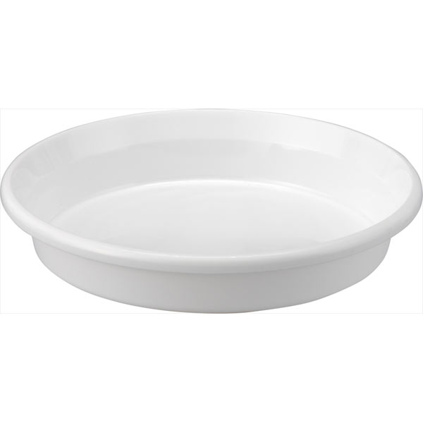 鉢皿 F型 4号 ホワイト アップルウェアー 鉢皿