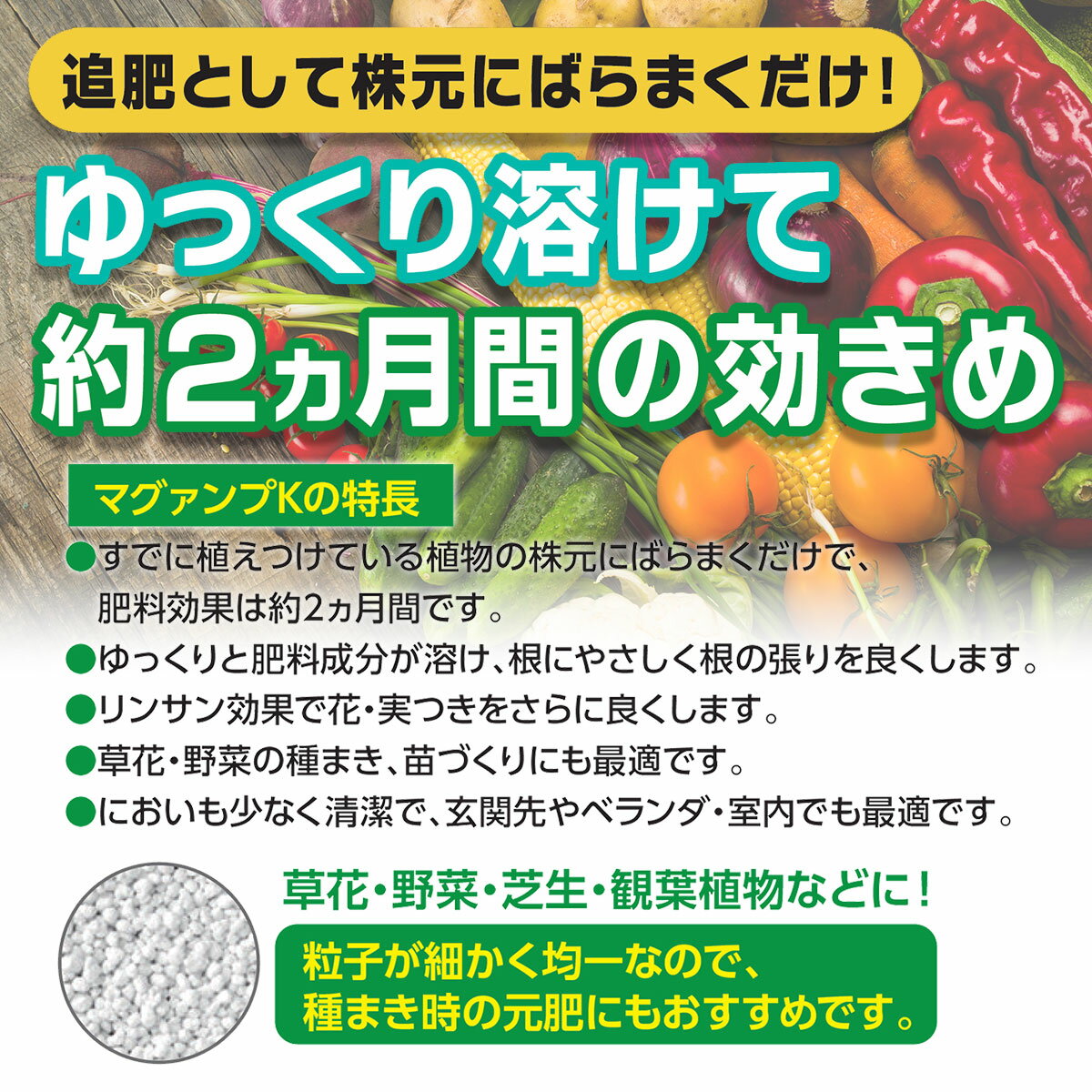 肥料 マグァンプK 小粒 1.1kg ×16袋 ハイポネックス 肥料 野菜 肥料 芝生 肥料 花 ...