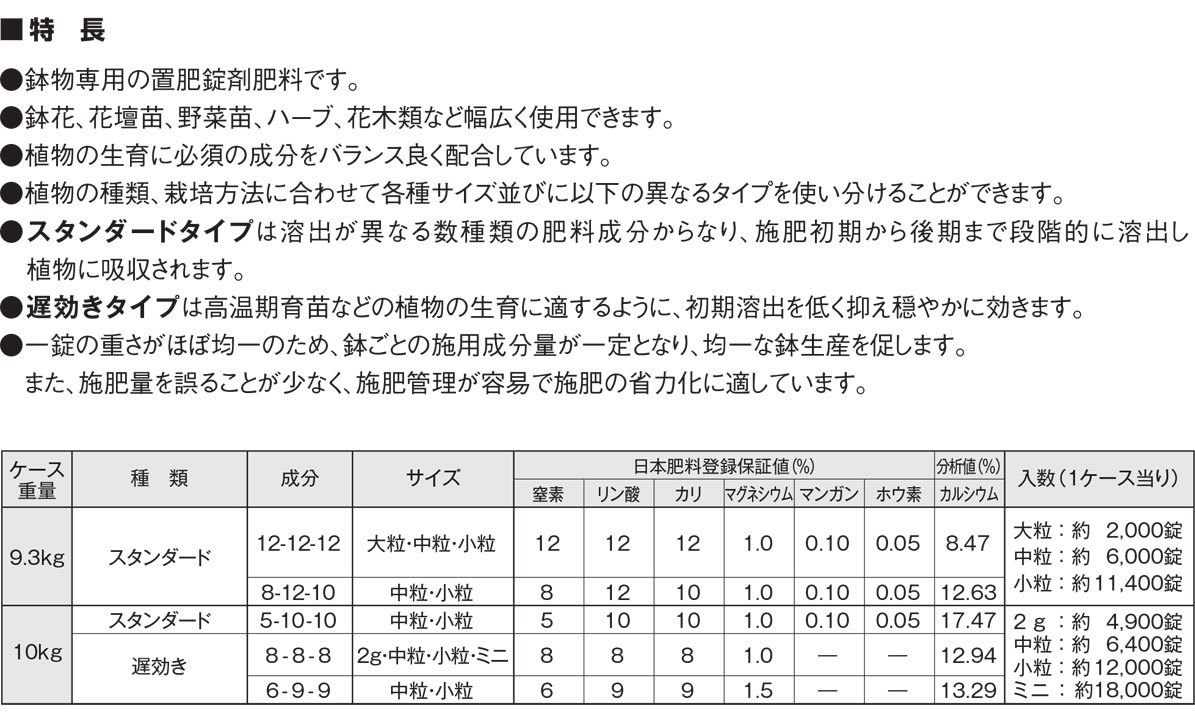 肥料 グローアーシリーズ プロミック錠剤 遅効きタイプ 8-8-8 (1粒約2g) 10kg ハイポネックス 肥料 野菜 肥料 花 肥料 10kg 肥料 業務用 肥料 錠剤肥料