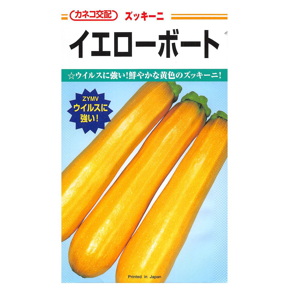 大容量 営利種 ズッキーニ イエローボート 100粒 カネコ交配 カネコ種苗 野菜種子 ズッキーニ種子 黄色..
