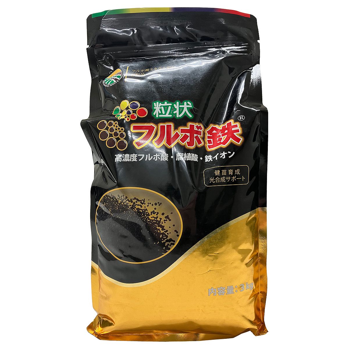 肥料 粒状フルボ鉄 3kg PIC-BIO 肥料 野菜 肥料 水稲 肥料 花 肥料 フルボ酸 肥料 腐植酸 肥料 粒状 肥料 野菜肥料 植物 根張り促進 土壌改良剤 連作障害軽減 その1