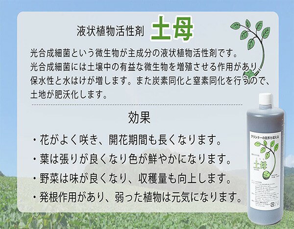 土母(どうも) 4L 環境セラピィ 植物の宇宙食 無農薬無化学肥料栽培 微生物活性剤 植物活性剤 送料無料 3