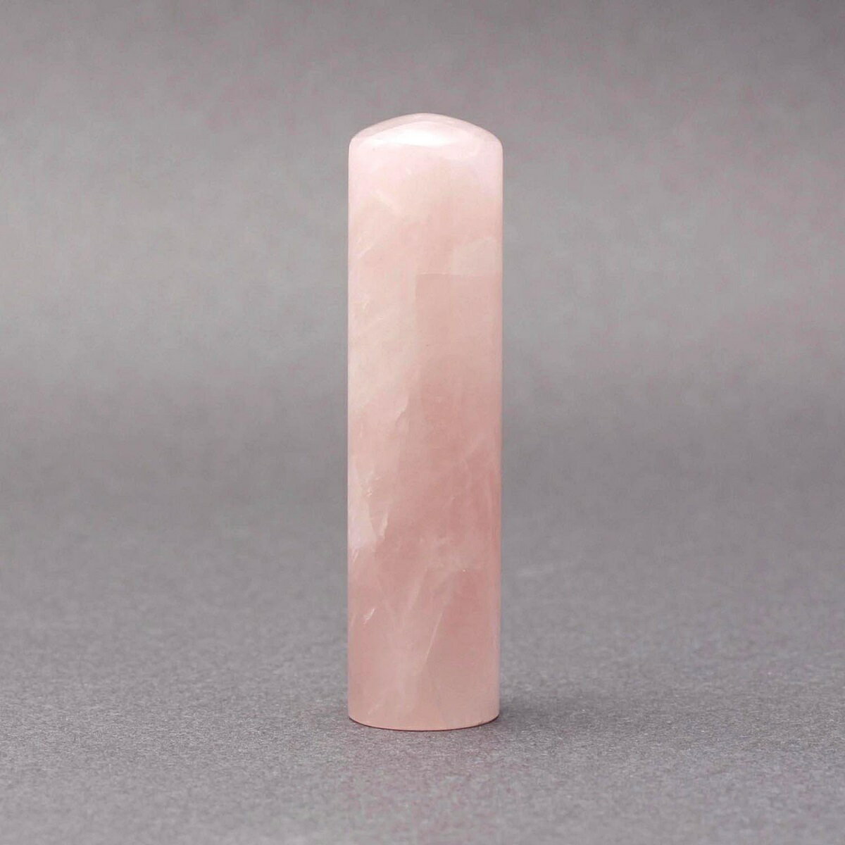 印鑑/認印/紅水晶・ローズクォーツ・Rose Quartz/印鑑サイズ・15mm/印鑑プレビュー無料/印鑑ケース別売/水晶・石英に精通した石彫り印鑑職人が創る美しいご印鑑☆印鑑 銀行印 送料無料 売れ筋☆