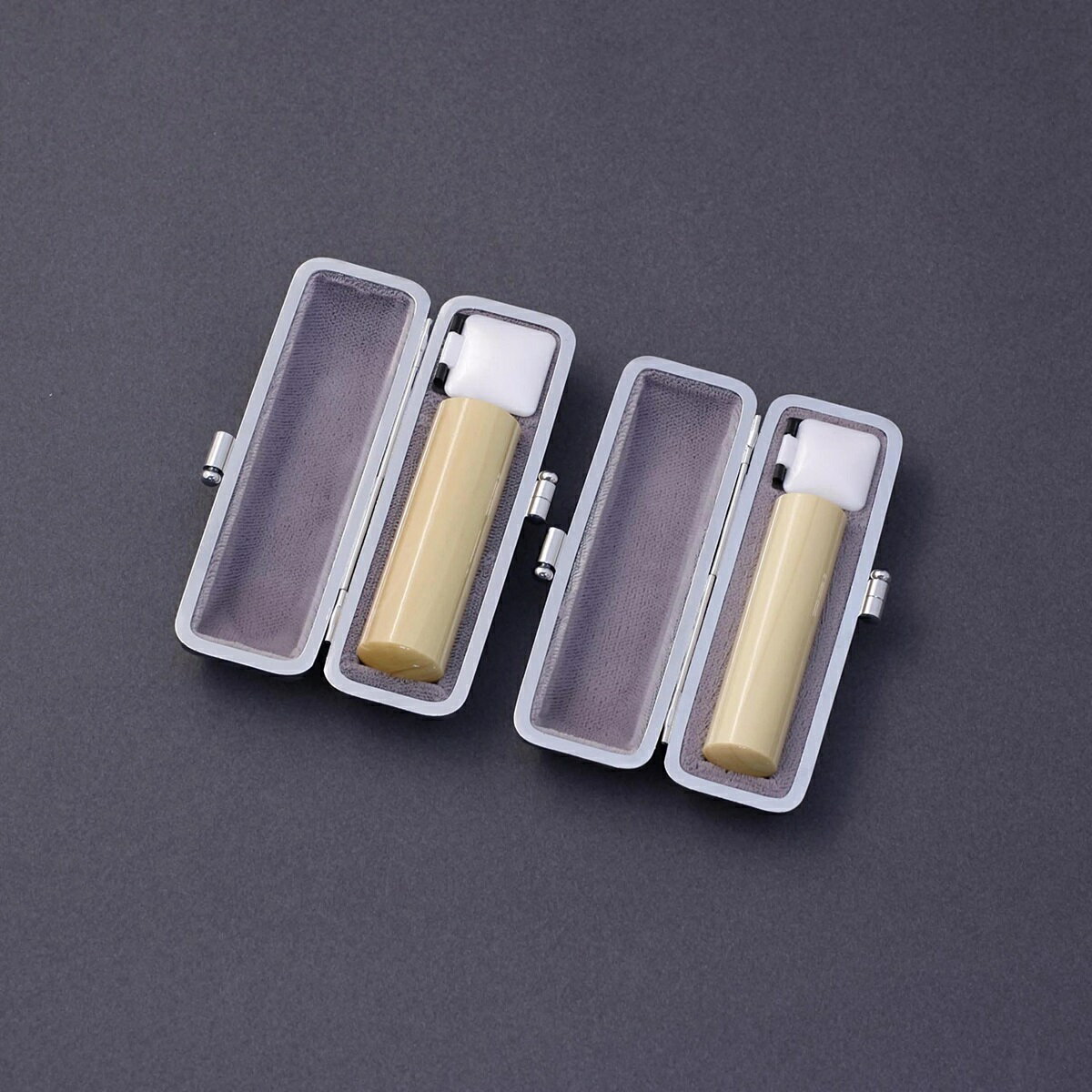 印鑑 セット 2本/実印 銀行印 セット/高級プラチナケースx2個付/印鑑セット-S/薩摩本柘・柘(無垢印材)/15mm12mm/印鑑10年保証付/印鑑プレビュー無料/ハイクラス上彫り職人が創る印影美の完全手彫り印鑑☆印鑑 実印 送料無料 セットキャンペーン